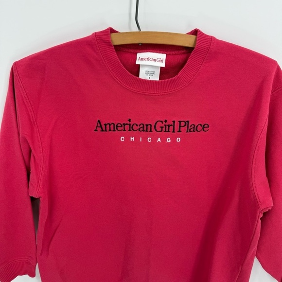 American Girl Place Chicago Youth Girls Size Small  Pink Long Sleeve Sweatshirt - Picture 3 of 7